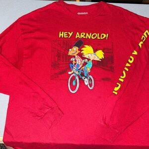 Nickelodeon Red 'Hey Arnold!' Long Sleeve Tee